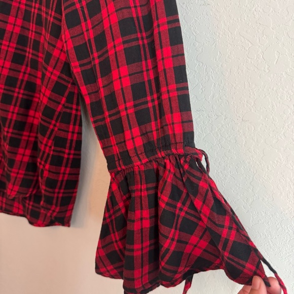 NEW beachlunchlounge button down flannel top - Picture 3 of 5